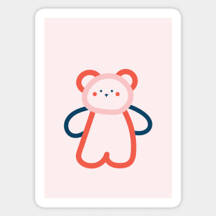 Line Art, Bear, Nursery Decor Sticker